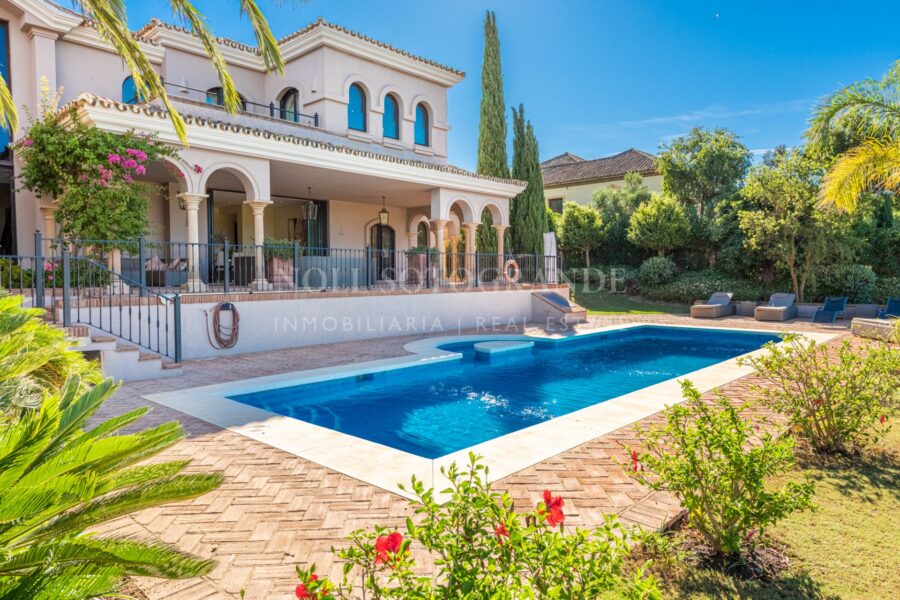 Luxury home with swimming pool and garden