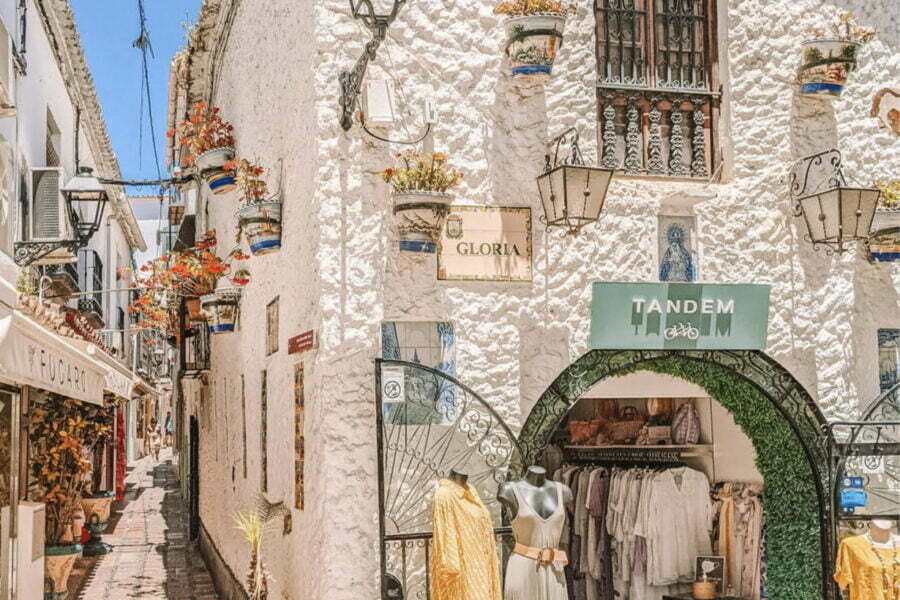 Marbella picturesque shopping view